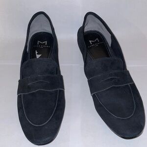 Marc Fisher Old Money Dark Suede Loafers Size 8